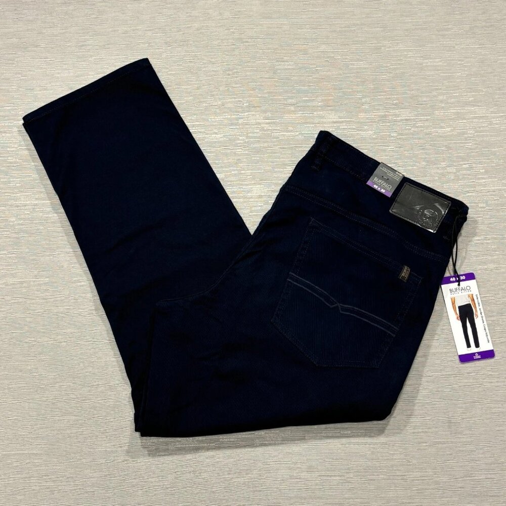 Buffalo SAM Navy Blue Jeans Men's 40 x 30" Slim Fit Straight Leg Denim Pants